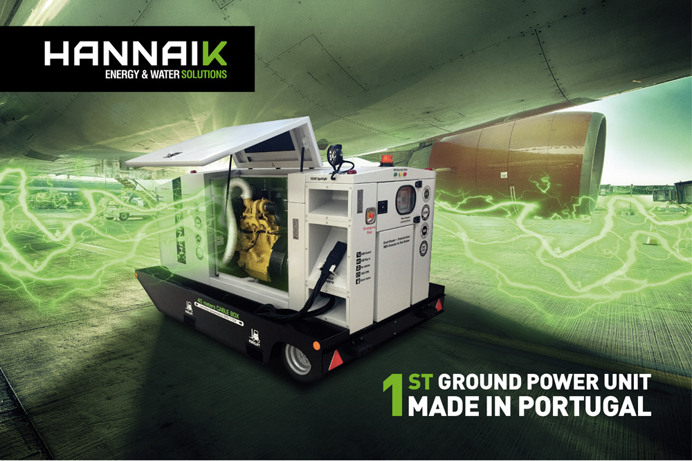 The first Ground Power Unit or GPU is designed and manufactured in Portugal by HANNAIK. 