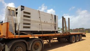 HANNAIK has installed a 500kVA soundproofed generator, equipped with a John Deere engine and WEG alternator in a transport customer in Mozambique.